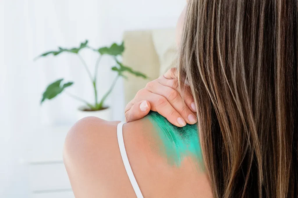 Recognize shoulder tension as a symptom of CMD craniomandibular dysfunction and treat it with the TMD Navigator by Hamide Farshi